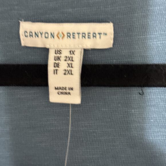 Denim & Co Canyon Retreat Womens Dress Midi Blue Size 1X New - Picture 5 of 7